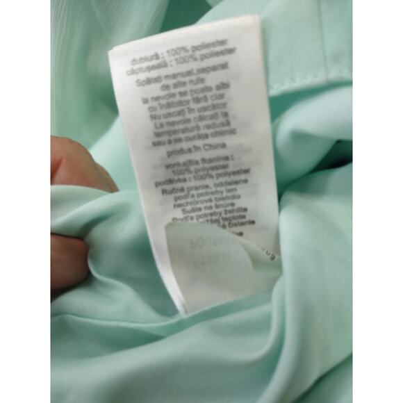 David's Bridal Dresses Short Crinkle Chiffon Dress Cascade Front strapless sz 8 - Picture 11 of 14